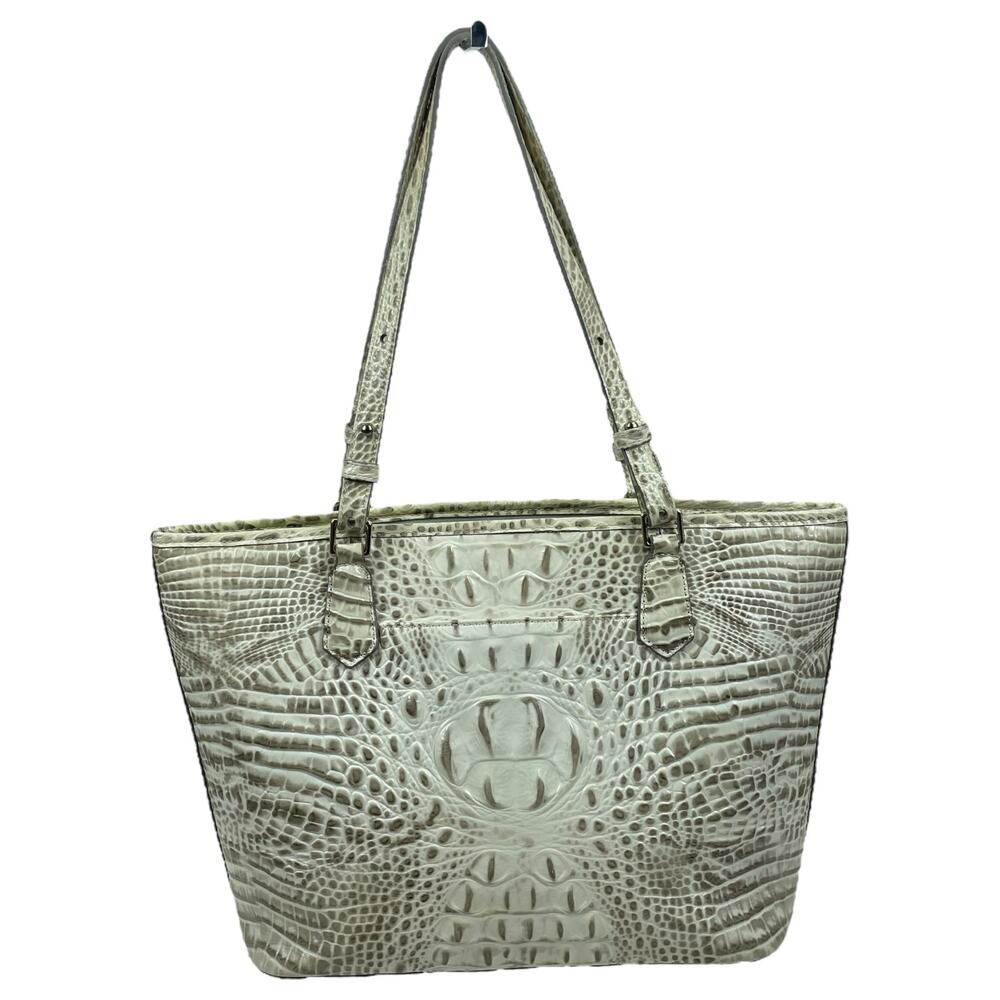 Brahmin Medium Asher Melbourne Tote Bag Shoulder Bag Cream Green - Picture 4 of 12